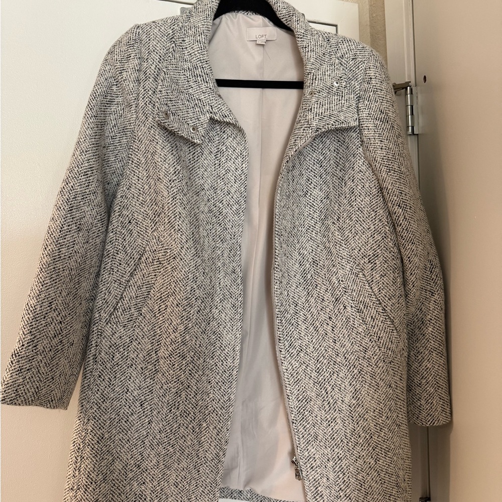 LOFT Women's Herringbone Trench Coat